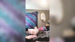 Redheaded ginger chick sucks her toy, then screws her butt going unfathomable anal