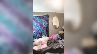 Redheaded ginger chick sucks her toy, then screws her butt going unfathomable anal