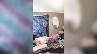 Redheaded ginger chick sucks her toy, then screws her butt going unfathomable anal