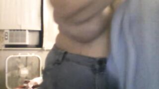 large woman in pigtails