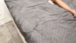 I Jerked off on Step Sister but That babe Caught Me and I Screwed Her Throat Hard - Cum in Throat