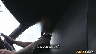 Fake Cop - This babe gets a biggest facial after screwing her in my police car