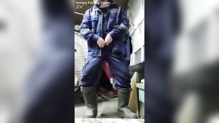 A discharged of sexy cum from a hard dick of a Russian homosexual!