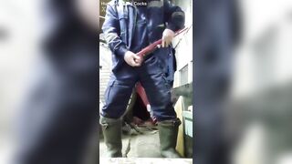 A discharged of sexy cum from a hard dick of a Russian homosexual!