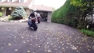 Outdoor Ride! Blond Bitch Gets Stuffed!