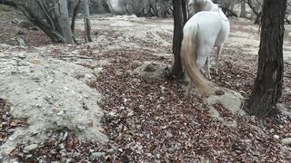 Farmers wife thirsty for penis in the throat.