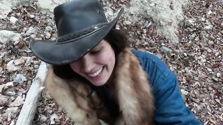 Farmers wife thirsty for penis in the throat.