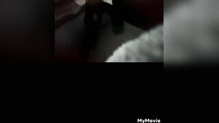 Ebony Hotty Fingers Taut Soaked Twat