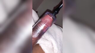Milking my dong with my pump