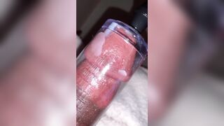 Milking my dong with my pump