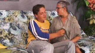 Lustful French granny banged in backdoor in advance of a creampie