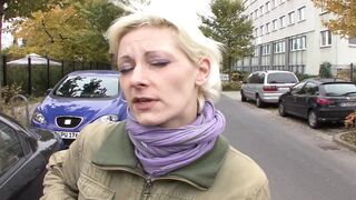 Amateur German blond rides penis in the bedroom