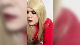 Sex driven slutty Crossdresser talks smutty and then has boyfriend tell her that guy’s going to bitch her out for his allies