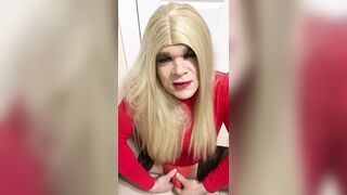Sex driven slutty Crossdresser talks smutty and then has boyfriend tell her that guy’s going to bitch her out for his allies