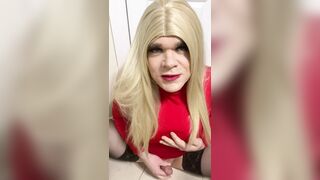 Sex driven slutty Crossdresser talks smutty and then has boyfriend tell her that guy’s going to bitch her out for his allies