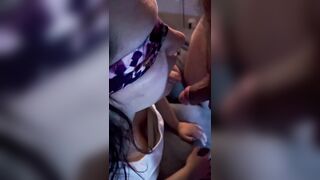sucking dad's wang blindfolded