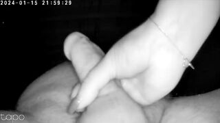 Masterbating daddys ramrod ini the centre of the night