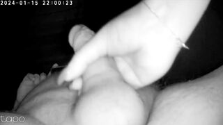 Masterbating daddys ramrod ini the centre of the night