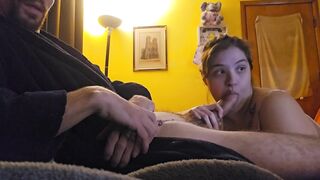 Savage oral sex on livecam