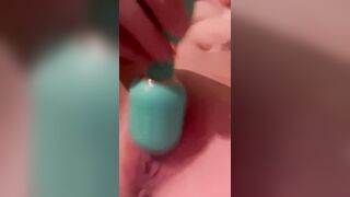 Playing with my wand during the time that my boyfriends downstairs