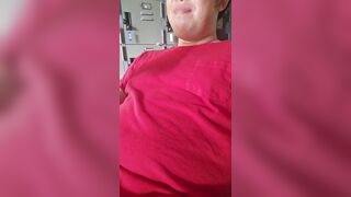 Chap enjoying a sprite, licking and smacking lips