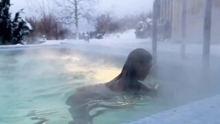 Monika Fox Gives Winter Quick Fellatio And Masturbates In Nature Surrounded By Snow