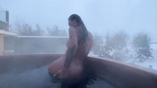Monika Fox Gives Winter Quick Fellatio And Masturbates In Nature Surrounded By Snow