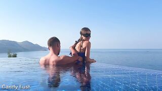 Part 1. Stranger meets Candy Craving in the pool and screws her in the hotel. Oral, creampie