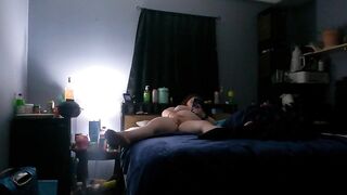 Plying with self in couch