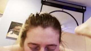 POV intensive snatch eating