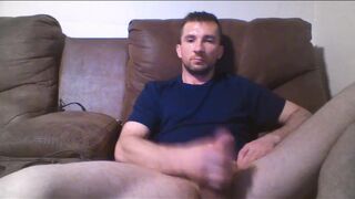 masturbating on the bed, spunk flow