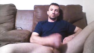 masturbating on the bed, spunk flow