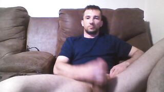 masturbating on the bed, spunk flow