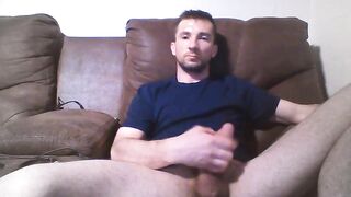 masturbating on the bed, spunk flow