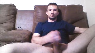 masturbating on the bed, spunk flow