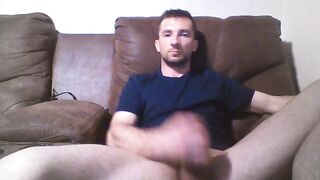 masturbating on the bed, spunk flow