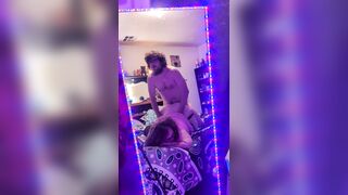 Cumdump gets booty banged in the mirror until that babe gets the load this babe's begging for