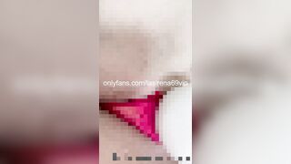 Pretty LaSirena69 Wearing Her White Bikini In The Shower