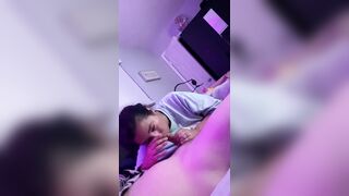 Latin babe sloppy suck