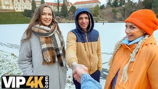 SWAP4K. A Sunday walk ended up as having a sexy beauty with in our daybed, it was her 1st 3some