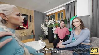 SWAP4K. A Sunday walk ended up as having a sexy beauty with in our daybed, it was her 1st 3some