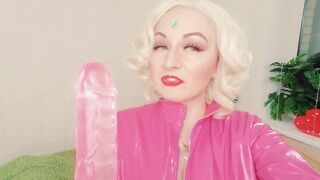 sissy play in PVC garments: fetish Headmistress obscene talk female domination point of view