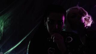 2 hawt curvy MILFs have lesbo sex bang smokin'... lewd teasing stepmoms entice u.