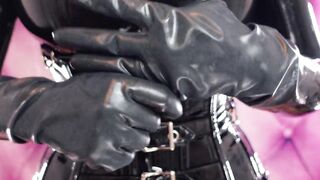 ASMR episode in latex: large rubber gloves SFW movie with hawt sounding