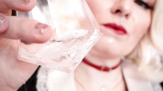 Saliva fetish and golden shower pee episode - my 1st pee movie ever! FemDom POV messy