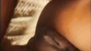 Large plump unsightly shlong likes in hawt ebony cunt...cum on melons