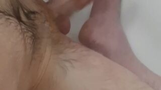 Teen keeps enormous breathing and bawdy talking during the time that stroking in the shower