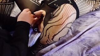 Mistresse sounding urethra dilator play session for sissy with anal sex tool