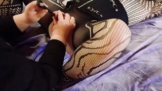 Mistresse sounding urethra dilator play session for sissy with anal sex tool