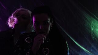 Smokin' Fetish - Lesbo lazily masturbation with smoke -Dredda Darksome